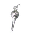 Golf Ball on tee sterling silver charm .925 x 1 Golfing golfer charms