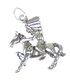 Indianerhäuptling zu Pferd Sterling Silber Charm .925 x1 Indian