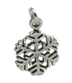 Schneeflocke Sterling Silber Charm .925 Schnee Weihnachtsanhänger