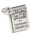 Moby Dick Book charm i sterling silver .925 x 1 Herman Melville -böcker