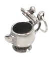 Teekanne Sterling Silber Charm .925 x 1 Teekanne Charms