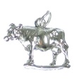 Cow sterling silver charm .925 x 1 Cows Milking Daisy berlocker