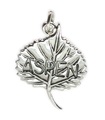 Aspen Leaf Sterling Silber Charm-Anhänger .925 x 1 Aspens Leaves Charms