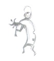 Kokopelli berlock i sterling silver .925 x 1 myt indiansk charm