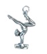 Turnerin auf Balken Sterling Silber Charm .925 x 1 Gymnastik Charms