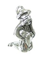 Charm Madonna col Bambino in argento sterling .925 x 1 Gesù Santo charms