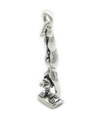 Charme en argent sterling femme gymnaste .925 x 1 Breloques de gymnastique