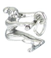 Charm de gimnasta en plata de ley .925 x1 Bars Lady Woman Charms de gimnasia