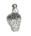 Strawberry 2D Sterling Silber Charm .925 x 1 Erdbeer Charms