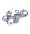 Süßer 16 Sterling Silber Charm-Anhänger .925 x 1 16. Geburtstag Charms