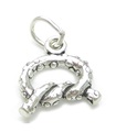 Brezel Sterling Silber kleiner Charm .925 x 1 Brezeln Snack Food Charms