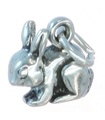 Coniglietto piccolo charm in argento sterling .925 x 1 Conigli charms