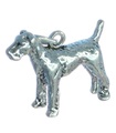 Airedale Charm i sterlingsilver .925 x 1 Airdales Dogs berlocker