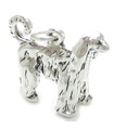 Charme de chien afghan en argent sterling .925 x 1 Charms de chiens d'Afgans