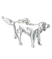 Setter Dog charm i sterling silver .925 x 1 Irish Red Setters hund charm