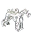 Breloque en argent sterling pour chien Schnauzer .925 x 1 Breloques pour chiens Schnauzers