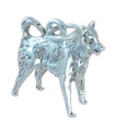 Breloque en argent sterling pour chien Border Collie .925 x 1 Breloques pour chiens Collies