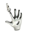 Cuore in mano charm in argento sterling .925 x 1 ciondoli amore e cura