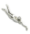 Ciondolo in argento sterling maschio nuotatore .925 x 1 charms di nuoto