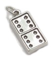 Domino Sterling Silber Charm .925 x 1 Dominos Charms