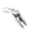 Dent Molaire clip en argent sterling sur breloque .925 x 1 Dents breloques