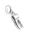 Tand Molar pärl charm i sterling silver .925 x1 Tandläkare Tänder charm