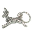 Reindeer tiny sterling silver charm .925 x 1 Rudolph Christmas charms