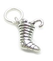 Calza di Natale con dolci charm piccolo argento sterling .925 x1 Xmas