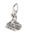 Child on a sled sledge small sterling silver charm .925 x 1 Christams