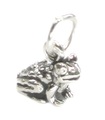 Charm de plata esterlina PEQUEÑO de sapo rana .925 x 1 Charms de ranas y sapos