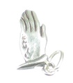 Charm de plata esterlina de Praying Hands .925 x 1 Charms de oración de oración