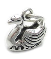 Schwan Sterling Silber Charm .925 x 1 Schwäne und schwimmende Weihnachtsanhänger