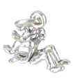 Lord a Leaping 12 giorni di fascino in argento sterling di Natale .925 x 1