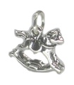 Rocking Horse charm i sterling silver .925 x 1 Nursery Baby charm