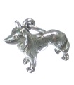 Charm de plata esterlina para perro husky .925 x1 Charms de perros de trineo de trineo de Huskies