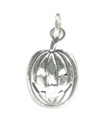 Kürbis Jackolantern Sterling Silber Charm .925 x 1 Halloween Charms