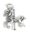 Charm carrusel caballo de plata esterlina .925 x 1 encantos de caballos de feria