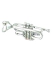 Trumpet sterling silver charm .925 x 1 Trumpets Music charms