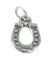 Ciondolo piccolo ferro di cavallo in argento sterling .925 x 1 portafortuna ferro di cavallo