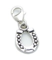 Horseshoe SMALL sterling silver clip charm .925 x 1 Horse Shoe charms