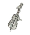 Breloque en argent sterling pour violoncelle .925 x 1 Breloques de musique pour violoncelles