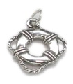 Ciondolo in argento sterling salvagente salvagente .925 x 1 ciondoli di salvataggio