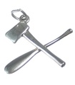 Charm de plata esterlina de paleta y hacha .925 x 1 Colgantes de supervivencia Bushcraft