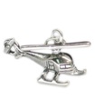 Helikopter Sterling Silber Charm .925 x 1 Aircraft Chopper Helicopters