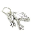 Frosch - Kröte Sterling Silber Charm .925 x 1 Frösche und Kröten Charms