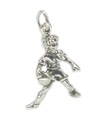 Basketballspielerin Sterling Silber Charm .925 x 1 Sport Charms