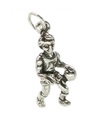 Charm joueur de basket-ball en argent sterling .925 x 1 Charmes de basket-ball