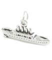 Ocean Liner Schiff Sterling Silber Charm .925 x 1 Schiffe Kreuzfahrt Charms