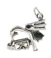 Diving Mask Snorkel Fins sterling silver charm .925 x 1 Divers charms