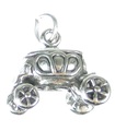 Princess Carriage Coach Sterling Silber Charm .925 x1 Hochzeitskutschen